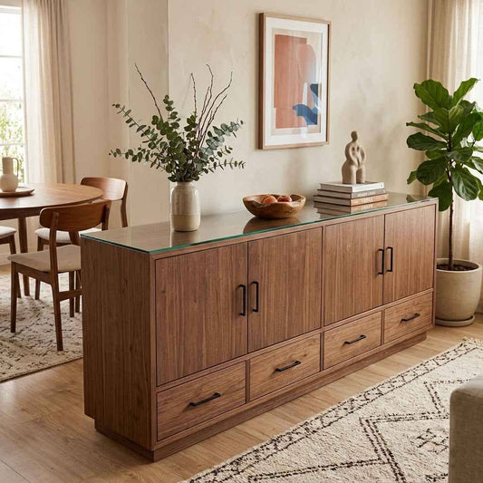 Vidrio Templado Rectangular Claro 247.5 x 42 cm para Mesa de Comedor