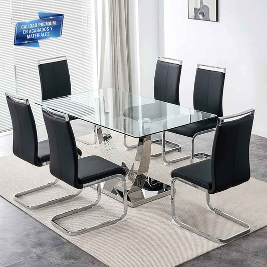 Cubierta Rectangular Vidrio Claro Templado 160x140cm