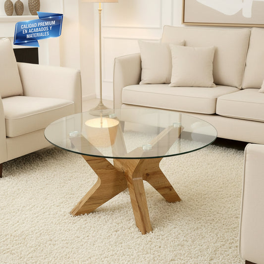 Vidrio Templado Redondo Claro para mesa de centro o auxiliar - VitroTemp
