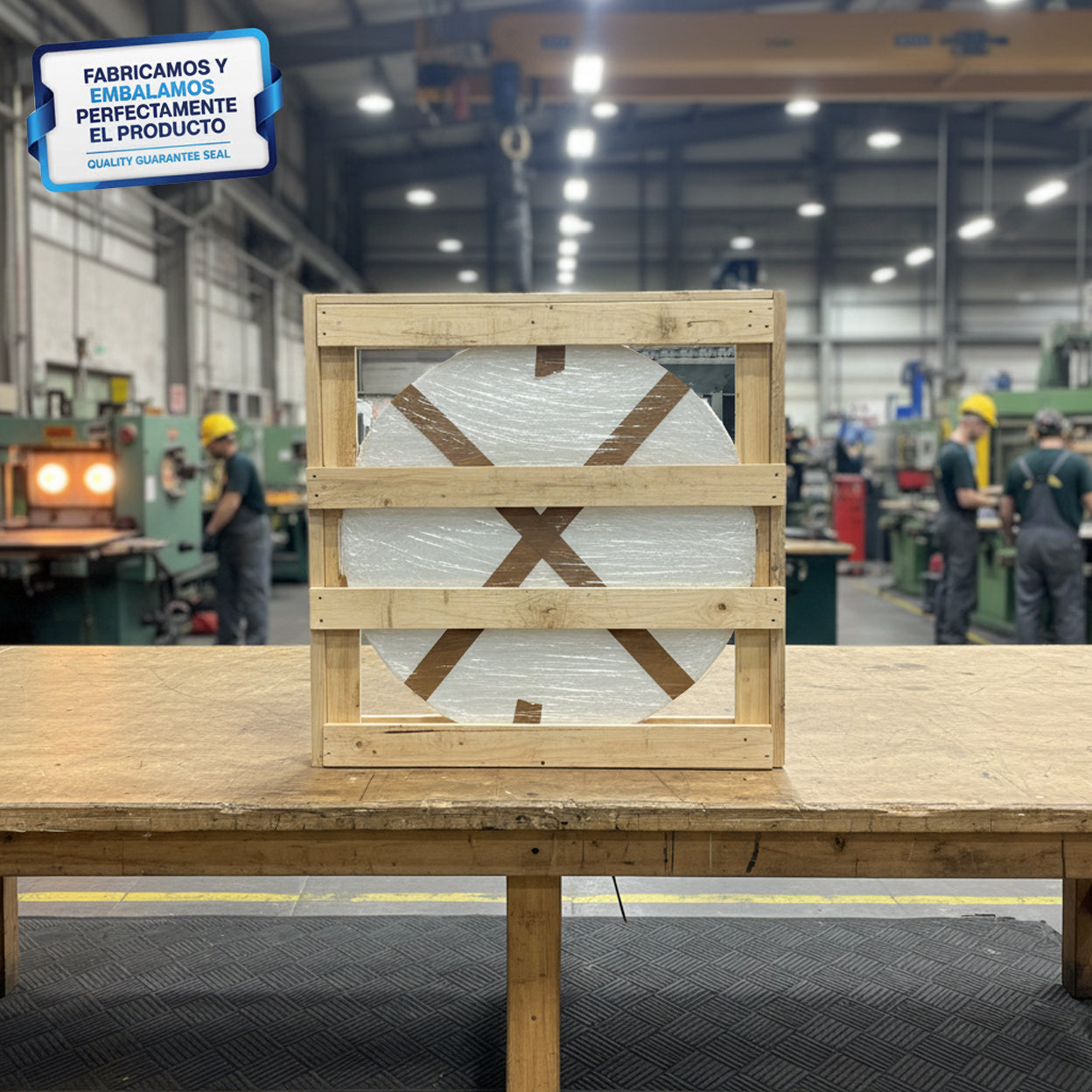 Cubierta Cuadrada de Vidrio Templado Claro 55x55cm