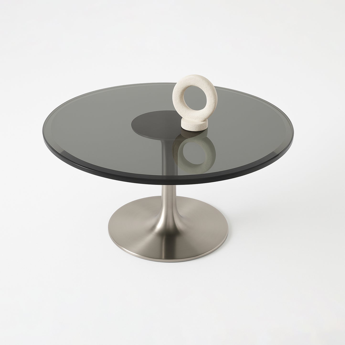 Cubierta Circular Vidrio Templado Ahumado 45cm Diámetro