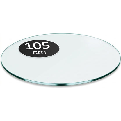 Cubierta Circular Vidrio Claro Templado 105cm Diámetro