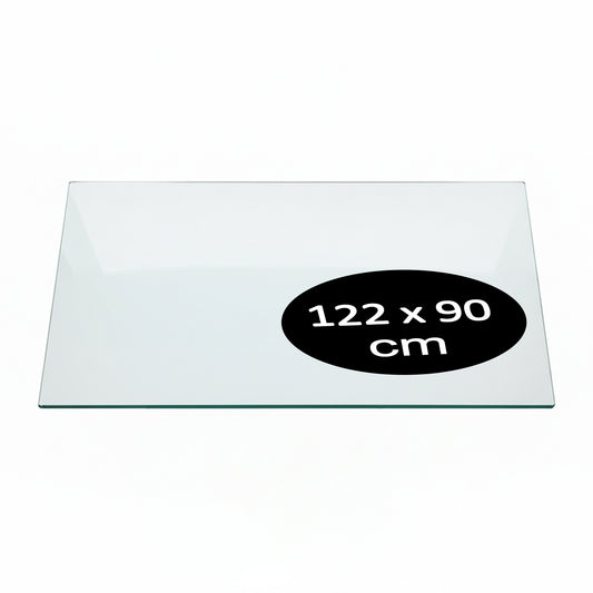 Cubierta Rectangular Vidrio Claro Templado 122x90cm