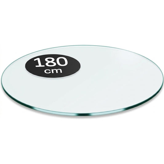 Cubierta Circular Vidrio Claro Templado 180cm Diámetro