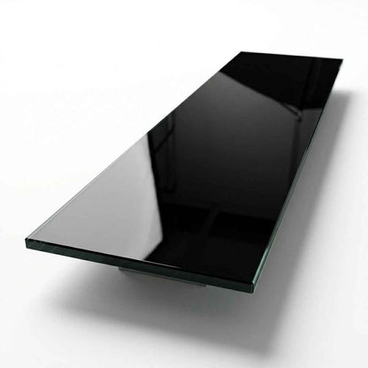 Cubierta Vidrio Templado Pintado Negro Absoluto Arquitectónico 180x40 cm