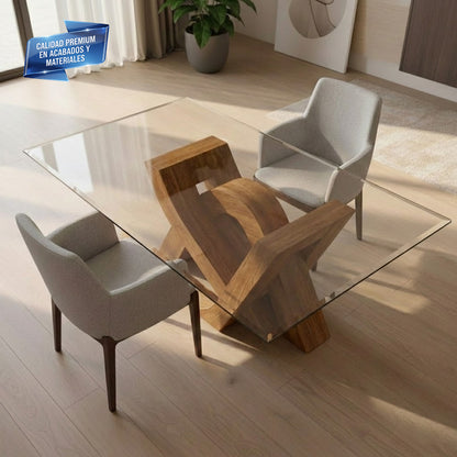 Cubierta Rectangular Vidrio Claro Templado 90x70cm