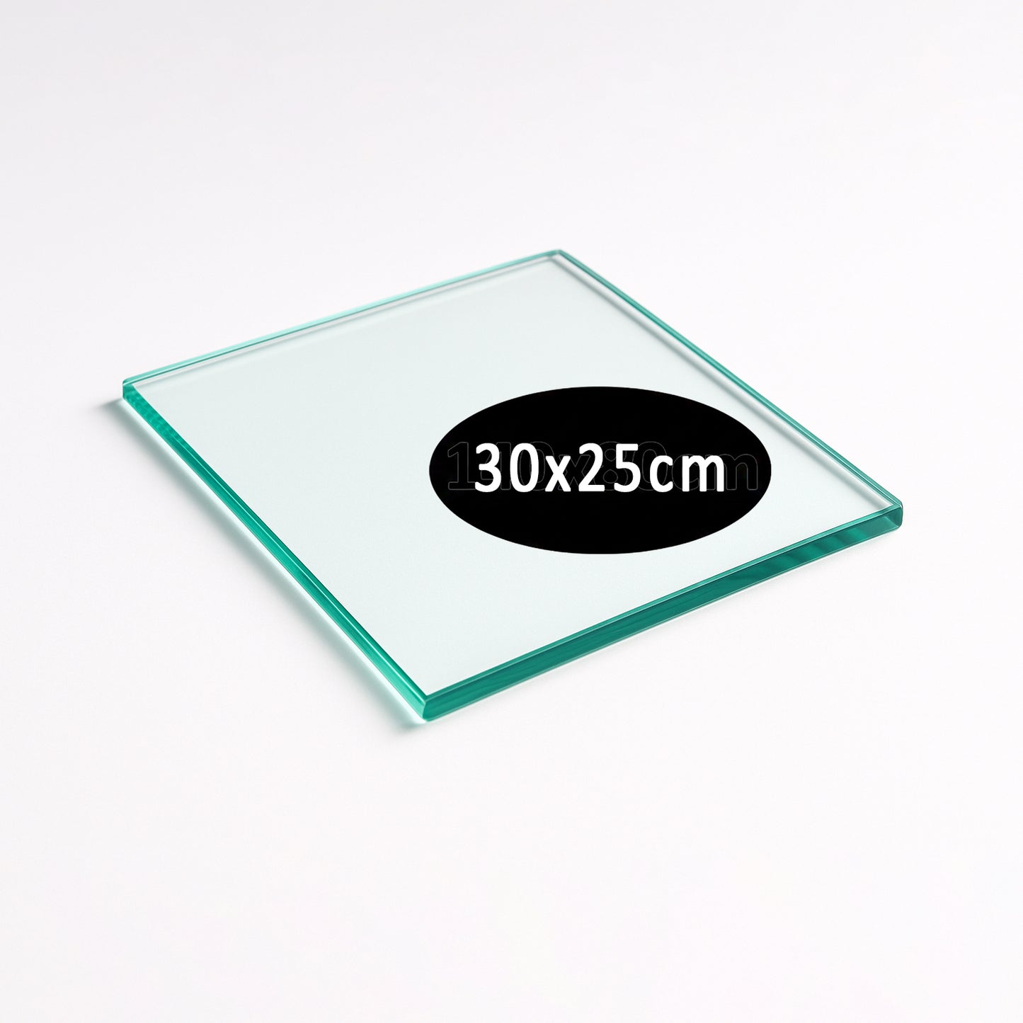 Cubierta Rectangular Vidrio Claro Templado 30x25cm
