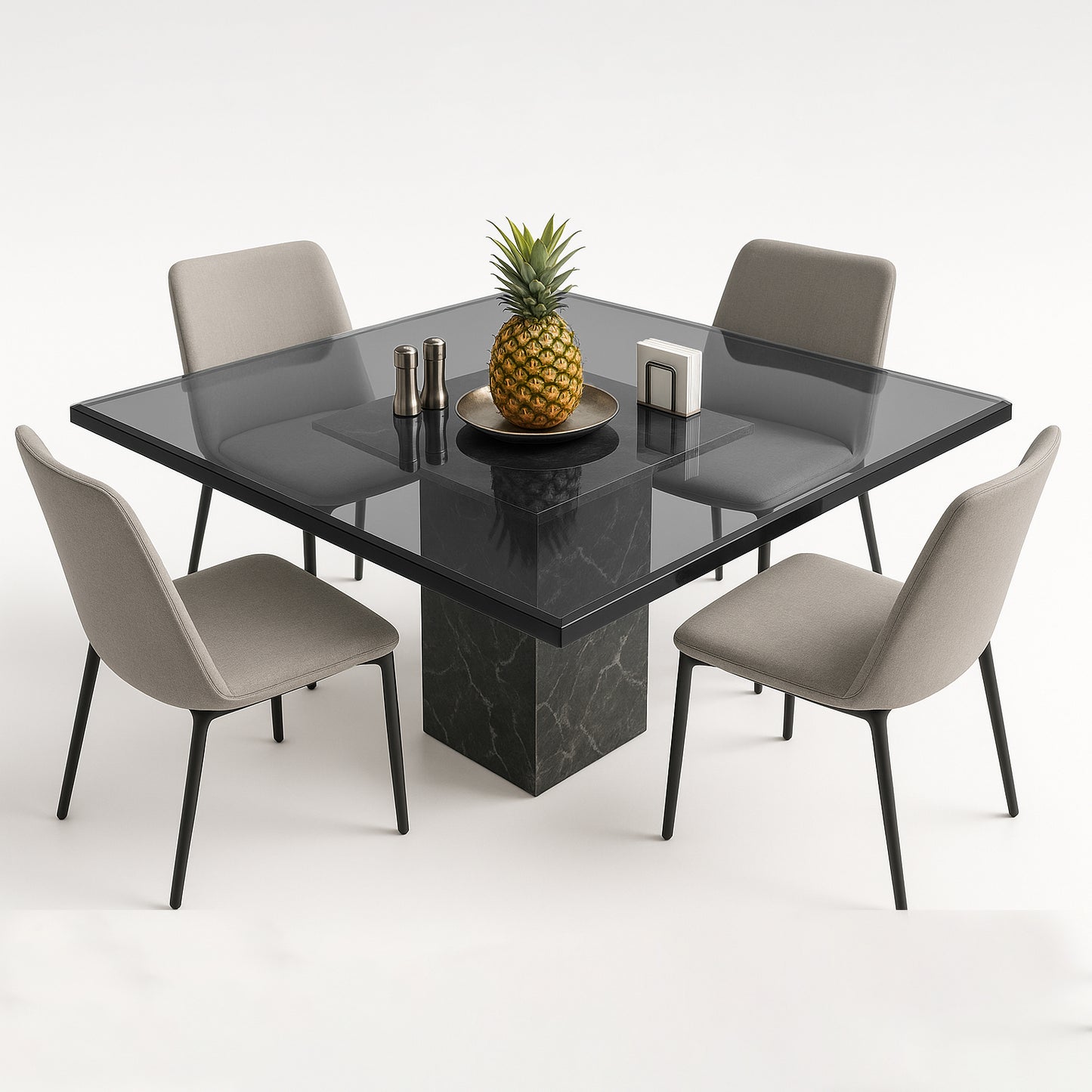 Cubierta Cuadrada Vidrio Ahumado Templado 90x90cm