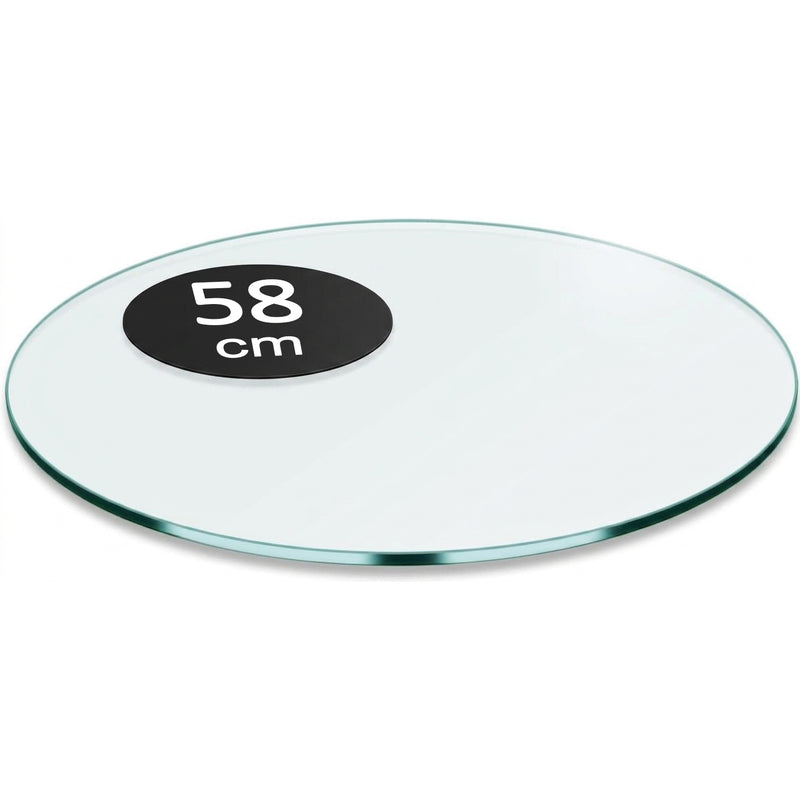 Cubierta Circular Vidrio Claro Templado 58cm Diámetro