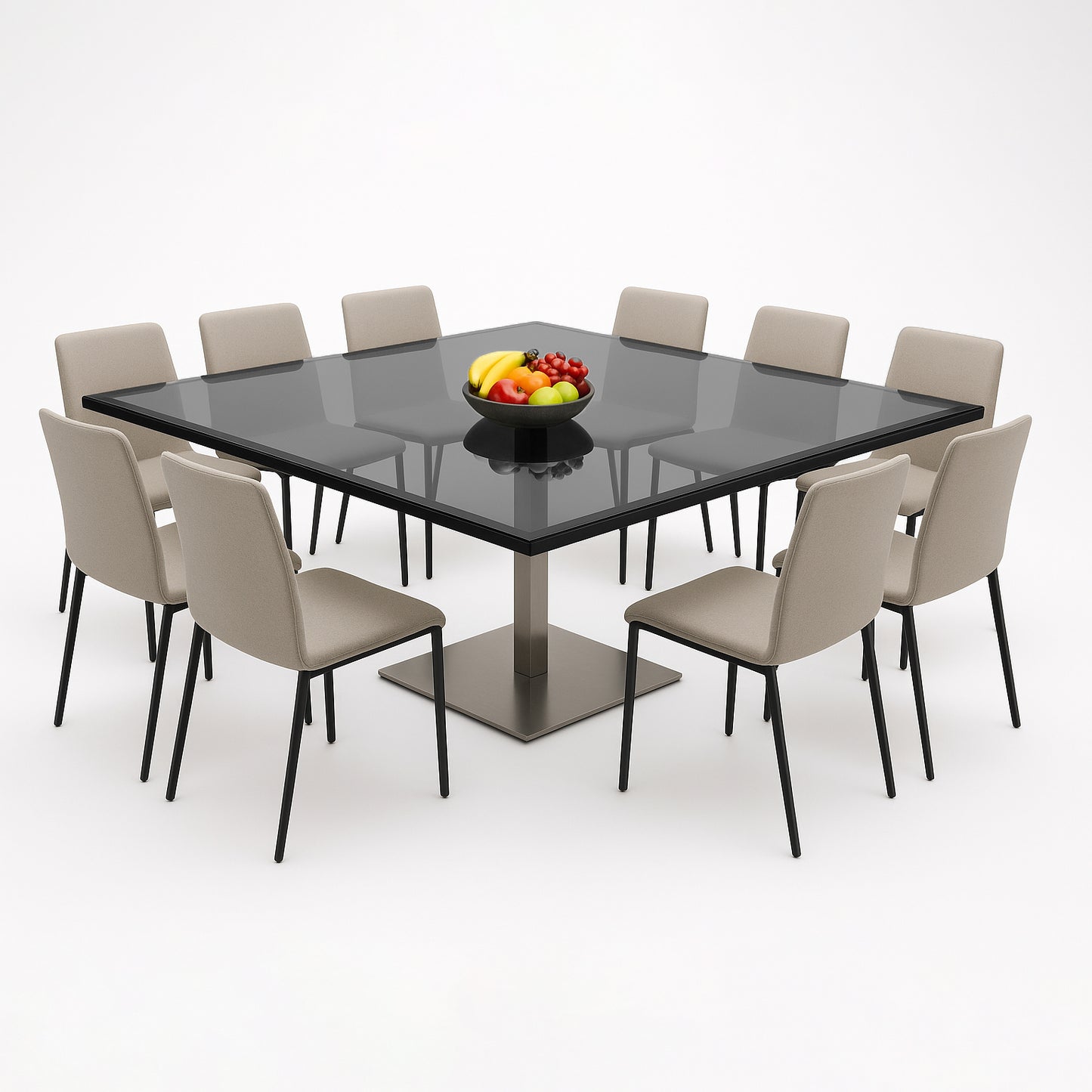 Cubierta Cuadrada Vidrio Ahumado Templado 150x150cm