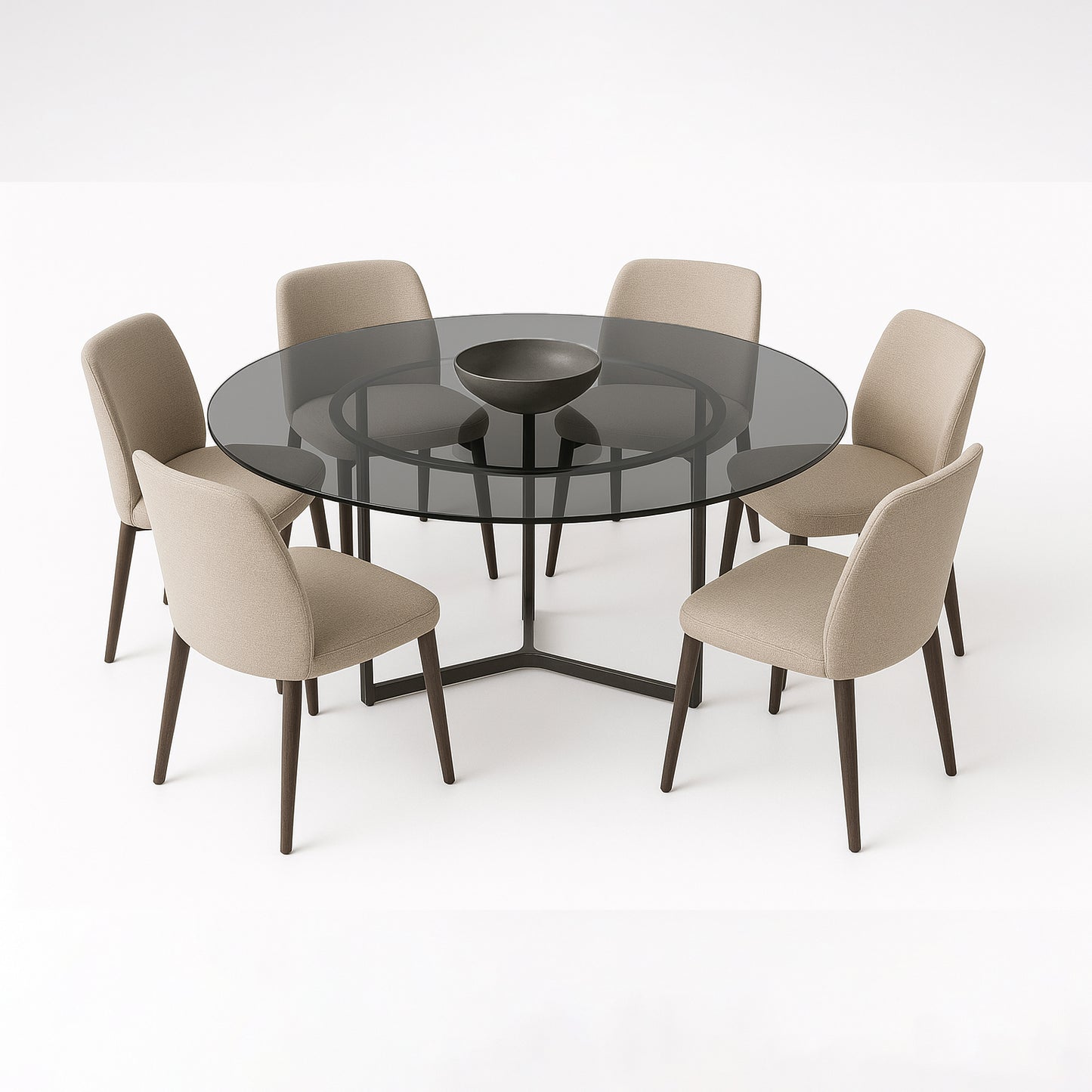 Cubierta Circular Vidrio Ahumado Templado 150cm Diámetro