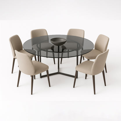 Cubierta Circular Vidrio Ahumado Templado 110cm Diámetro