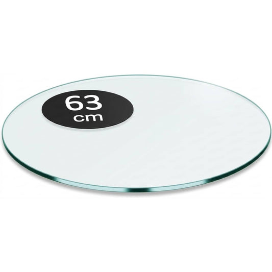 Cubierta Circular Vidrio Claro Templado 63cm Diámetro
