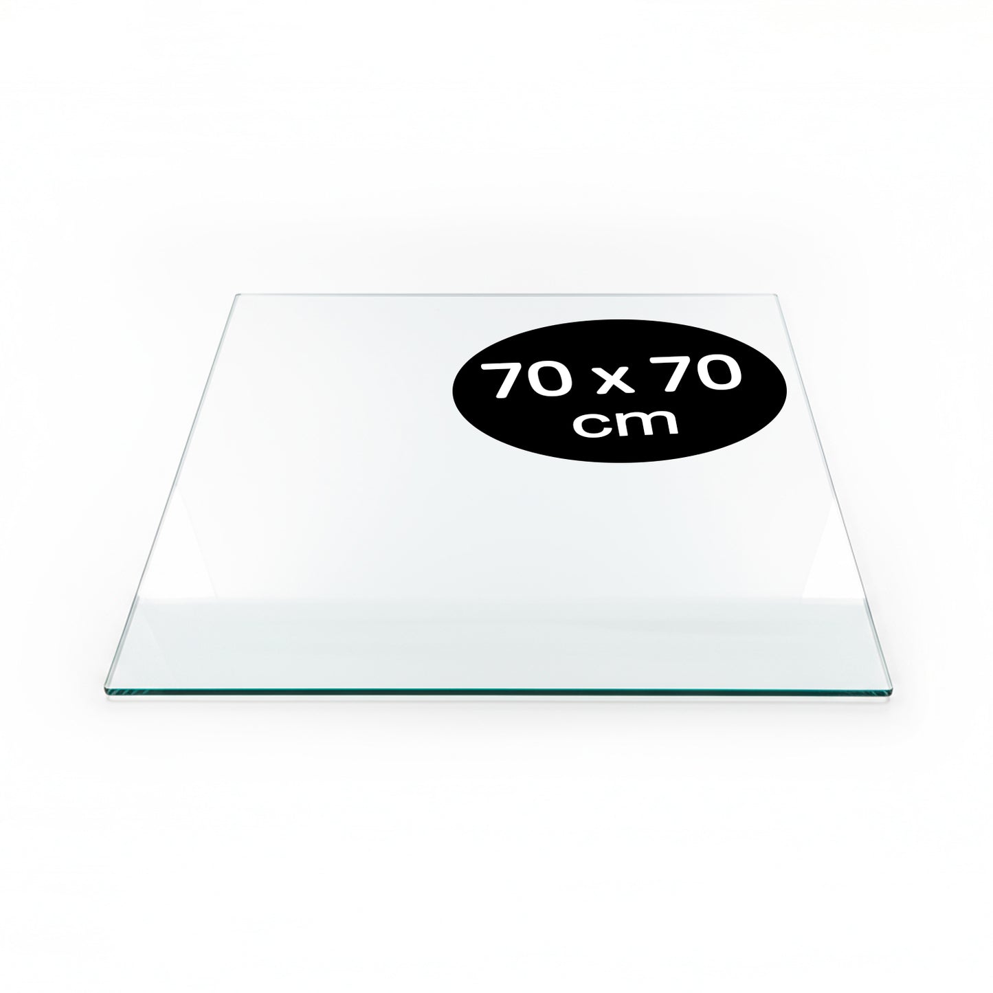 Cubierta Cuadrada de Vidrio Templado Claro 70x70cm