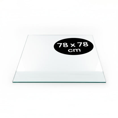 Cubierta Cuadrada de Vidrio Templado Claro 78x78cm