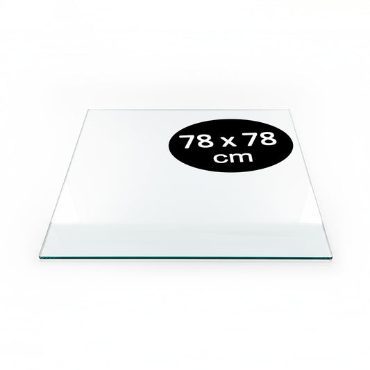 Cubierta Cuadrada de Vidrio Templado Claro 78x78cm