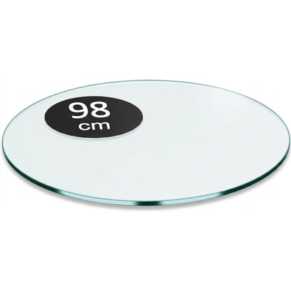 Cubierta Circular Vidrio Claro Templado 98cm Diámetro