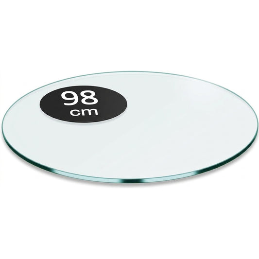 Cubierta Circular Vidrio Claro Templado 98cm Diámetro