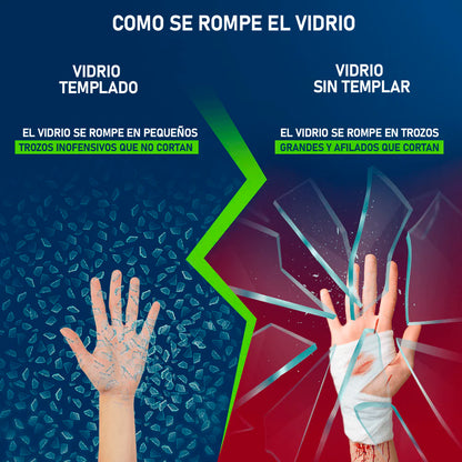 Cubierta Rectangular Vidrio Claro Templado 240x100cm