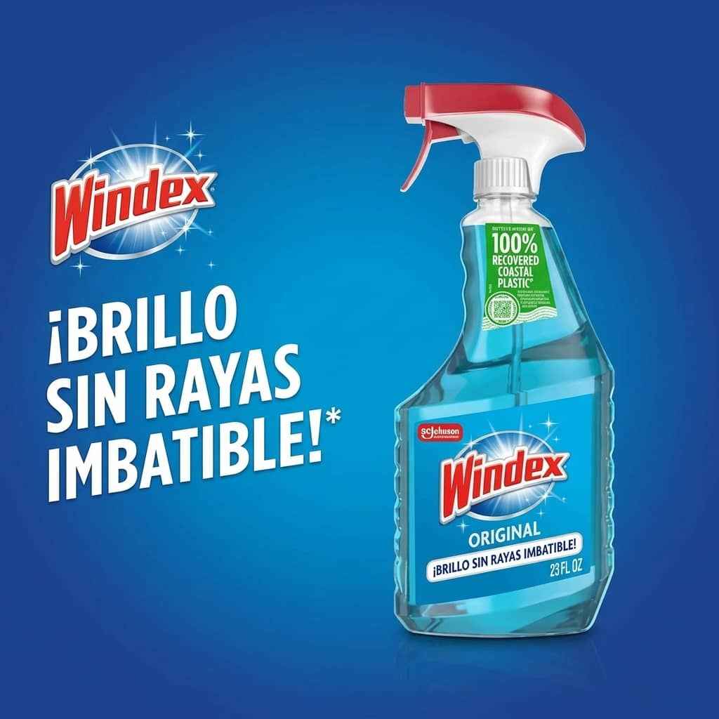Limpiavidrios Windex Original 5 Litros con Atomizador de 946ml Rellenable