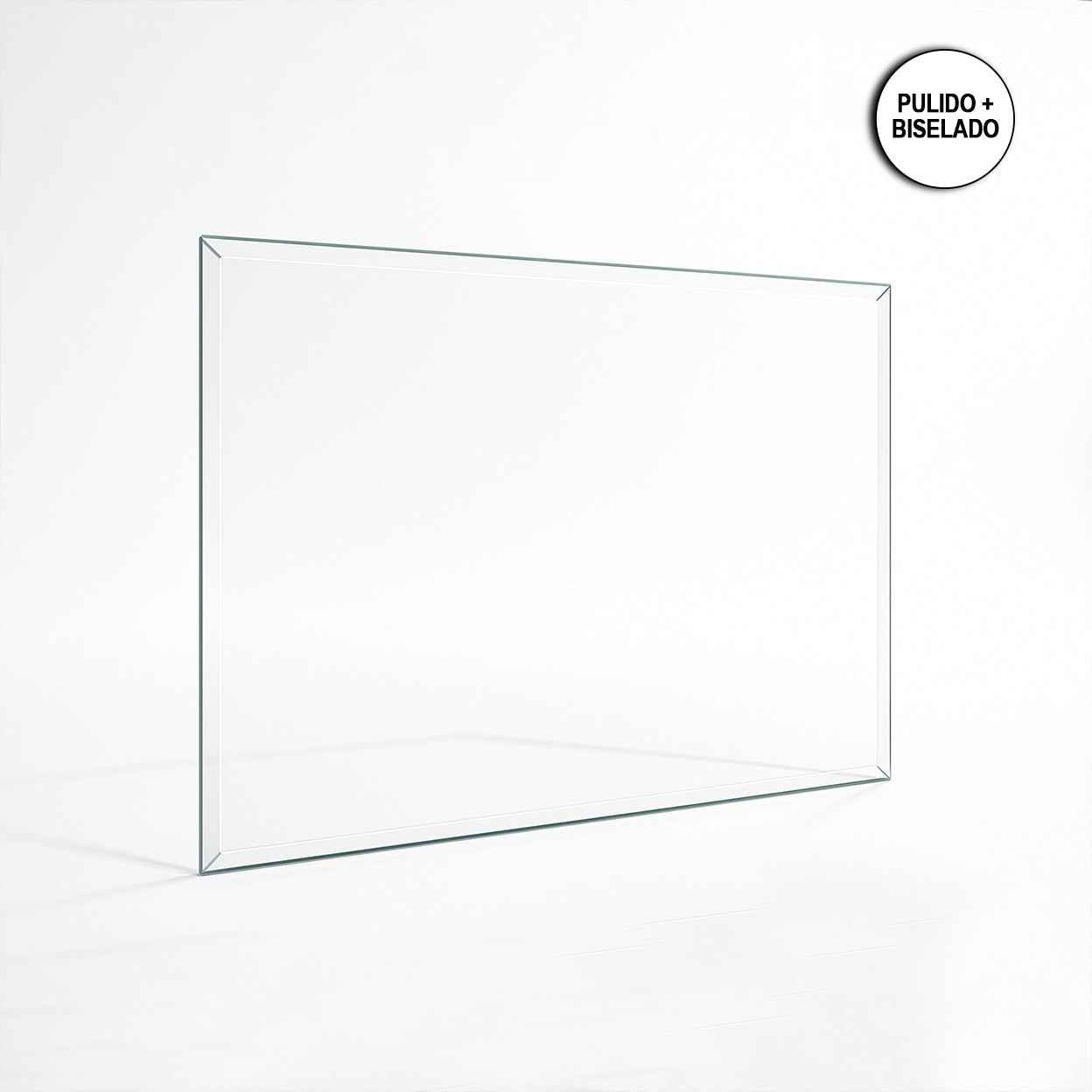 Cubierta Rectangular Vidrio Claro Templado Canto Biselado - VitroTemp