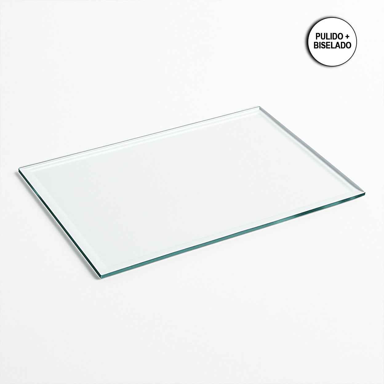 Cubierta Rectangular Vidrio Claro Templado Canto Biselado - VitroTemp