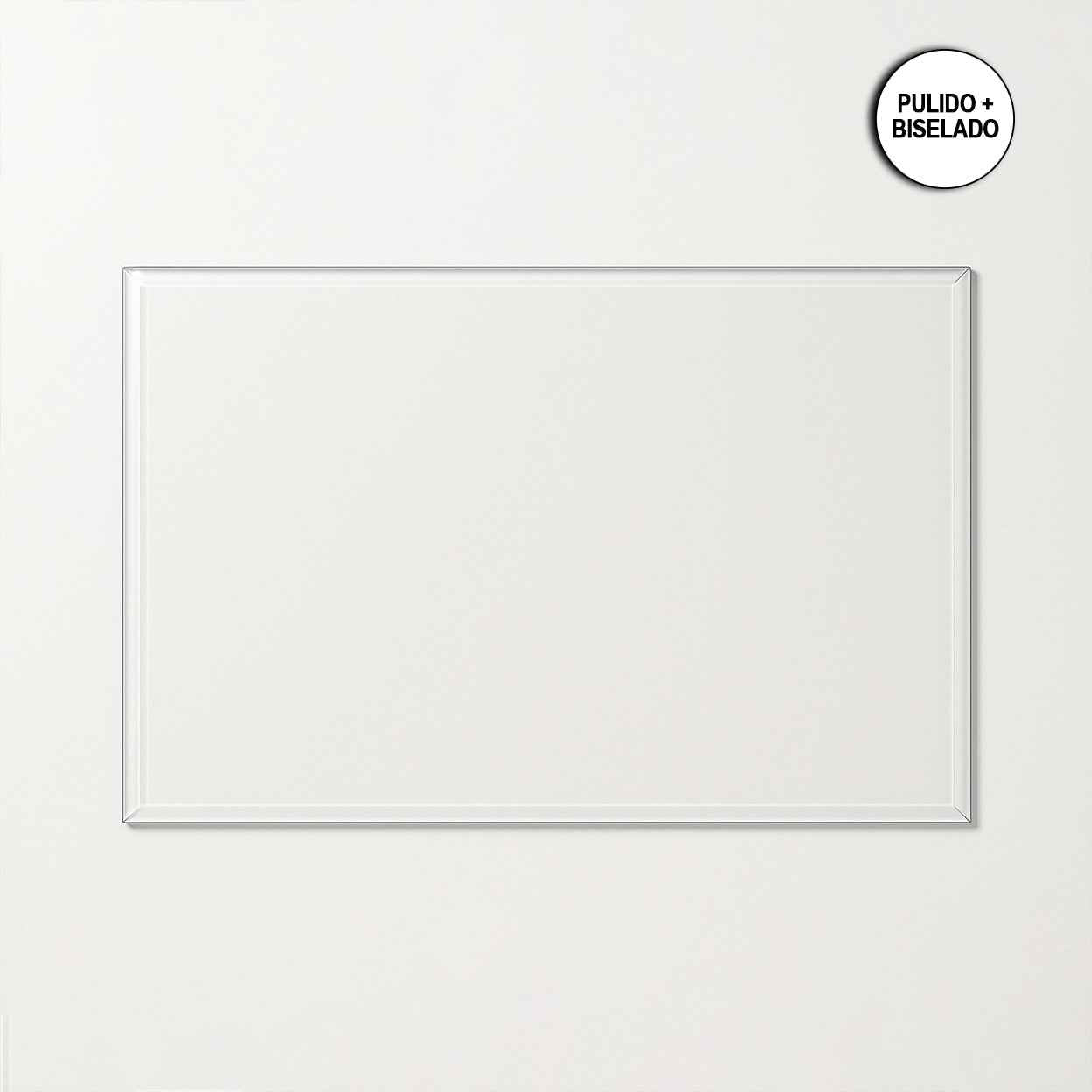 Cubierta Rectangular Vidrio Claro Templado Canto Biselado - VitroTemp