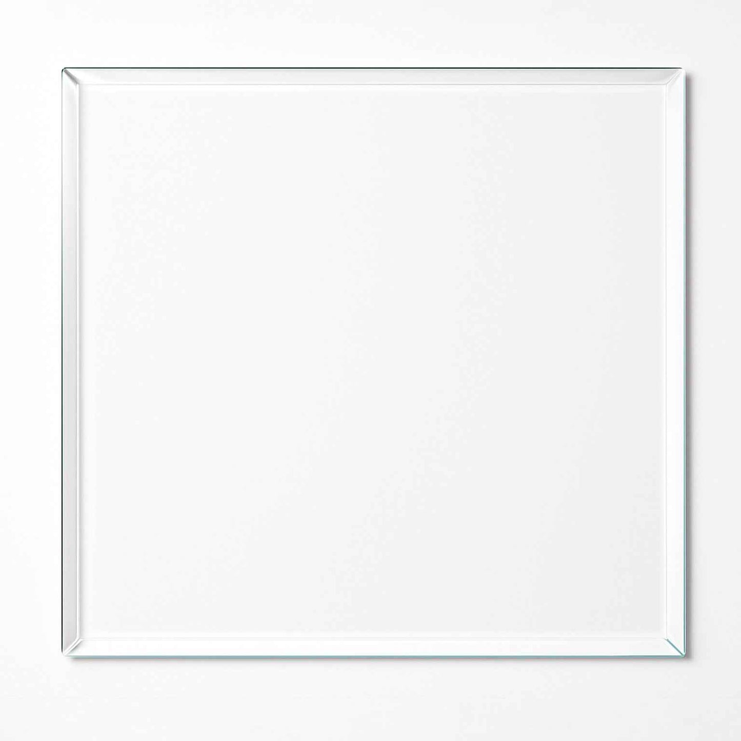 Cubierta Cuadrada Vidrio Claro Templado acabado biselado 1" - VitroTemp