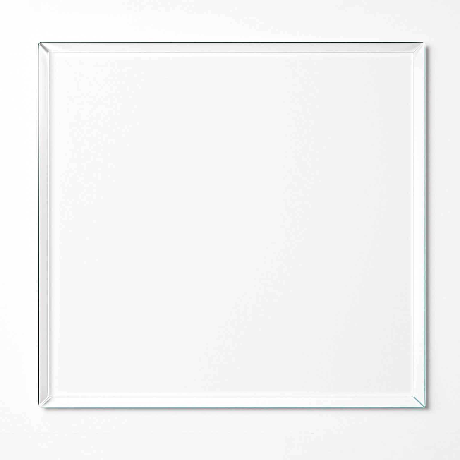 Cubierta Cuadrada Vidrio Claro Templado acabado biselado 1" - VitroTemp