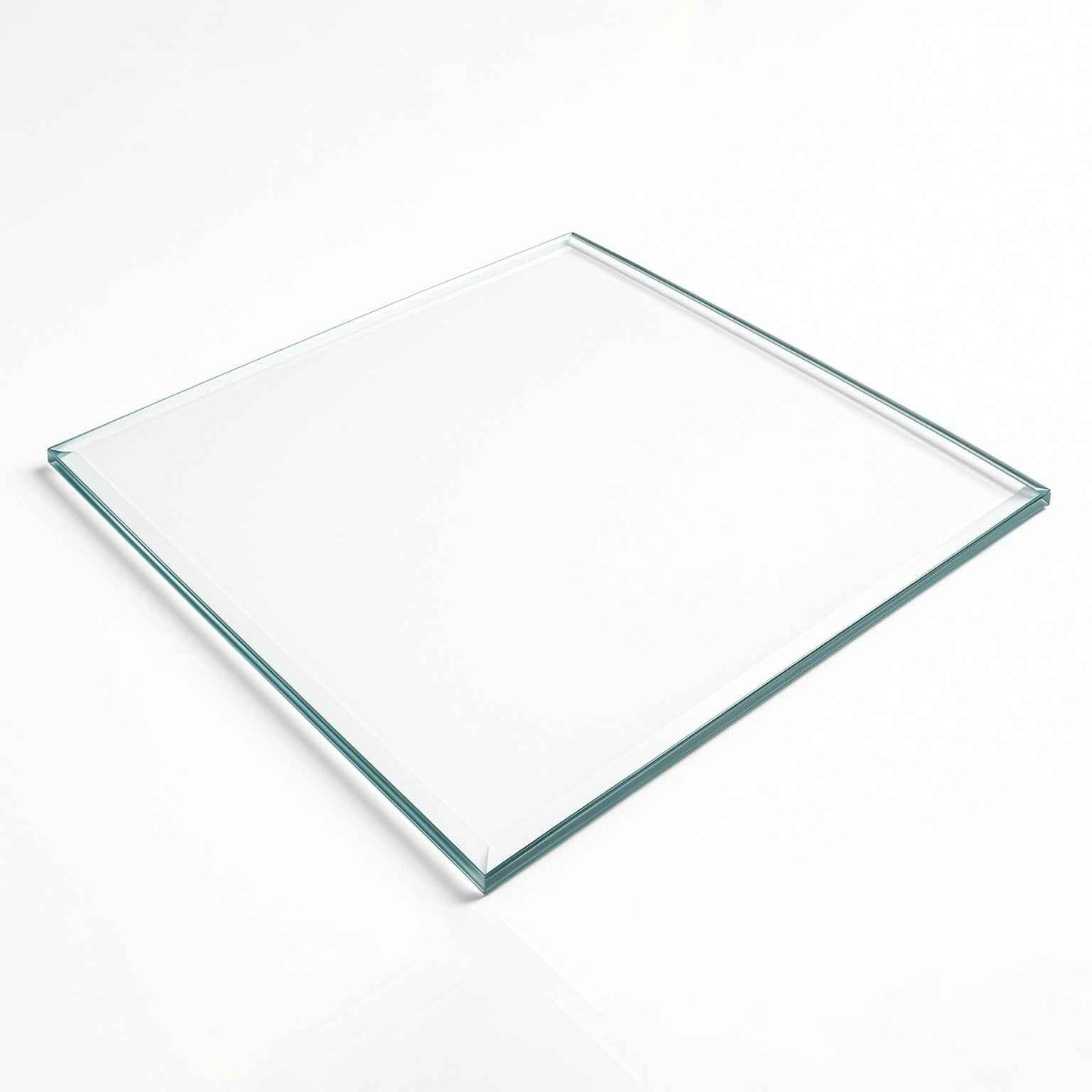 Cubierta Cuadrada Vidrio Claro Templado acabado biselado 1" - VitroTemp