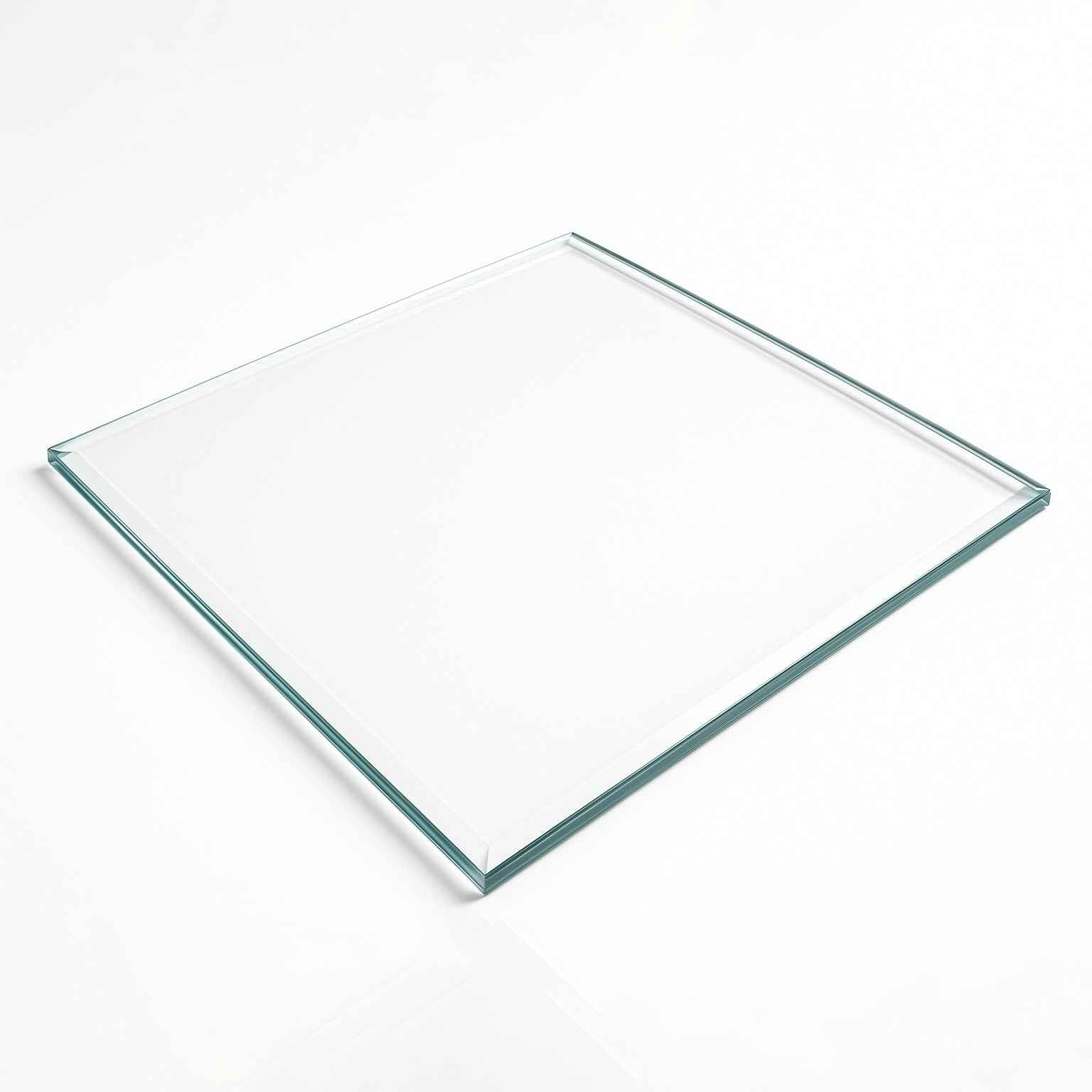 Cubierta Cuadrada Vidrio Claro Templado acabado biselado 1" - VitroTemp