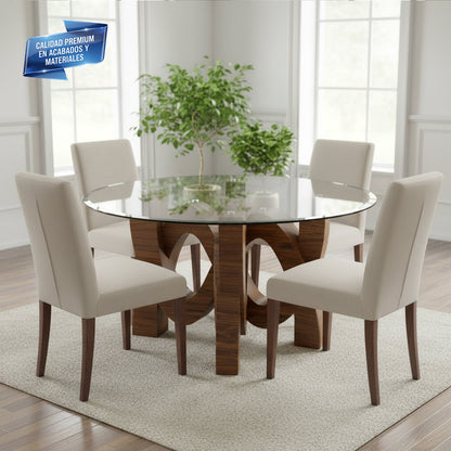 Cubierta Circular Vidrio Claro Templado 88cm Diámetro