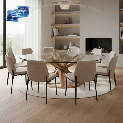 Vidrio templado para mesa de comedor circular - VitroTemp