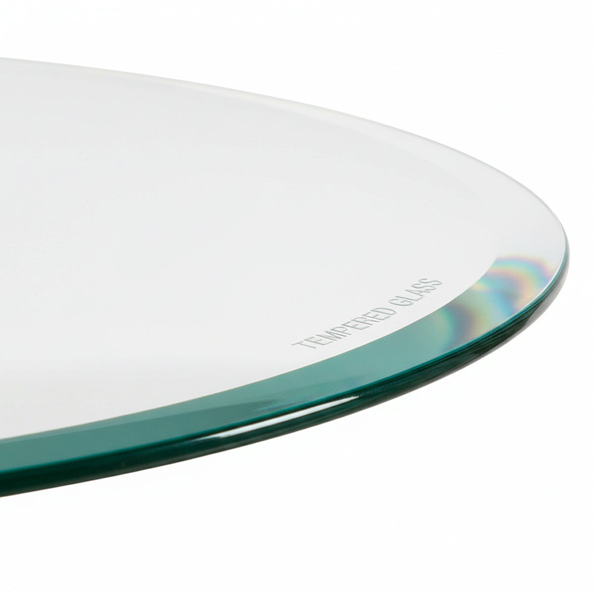 Cubierta Circular Vidrio Claro Templado Acabado Biselado 1" - VitroTemp