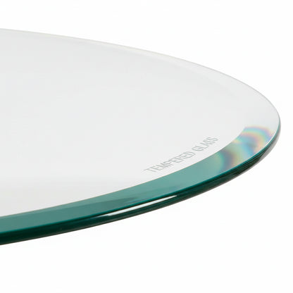 Cubierta Circular Vidrio Claro Templado Acabado Biselado 1" - VitroTemp