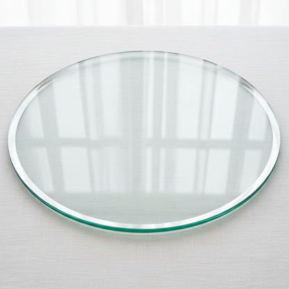 Cubierta Circular Vidrio Claro Templado Acabado Biselado 1" - VitroTemp