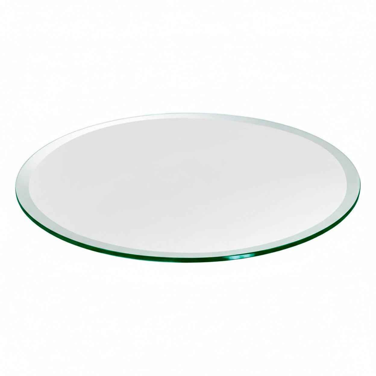 Cubierta Circular Vidrio Claro Templado Acabado Biselado 1" - VitroTemp