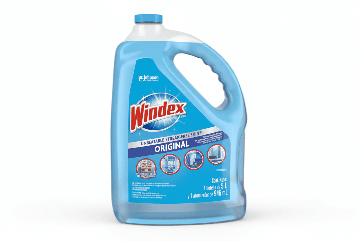 Limpiavidrios Windex Original 5 Litros con Atomizador de 946ml Rellenable - VitroTemp
