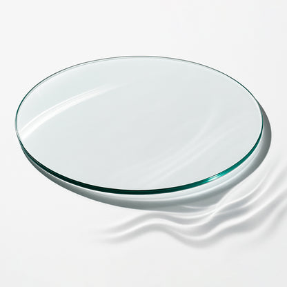 Cubierta Circular Vidrio Claro Templado de VitroTemp transparente sobre fondo blanco