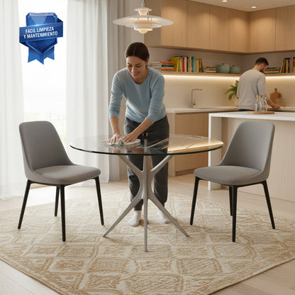 Cubierta Circular Vidrio Claro Templado 70cm Diámetro