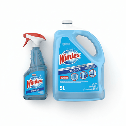 Limpiavidrios Windex Original 5 Litros con Atomizador de 946ml Rellenable - VitroTemp
