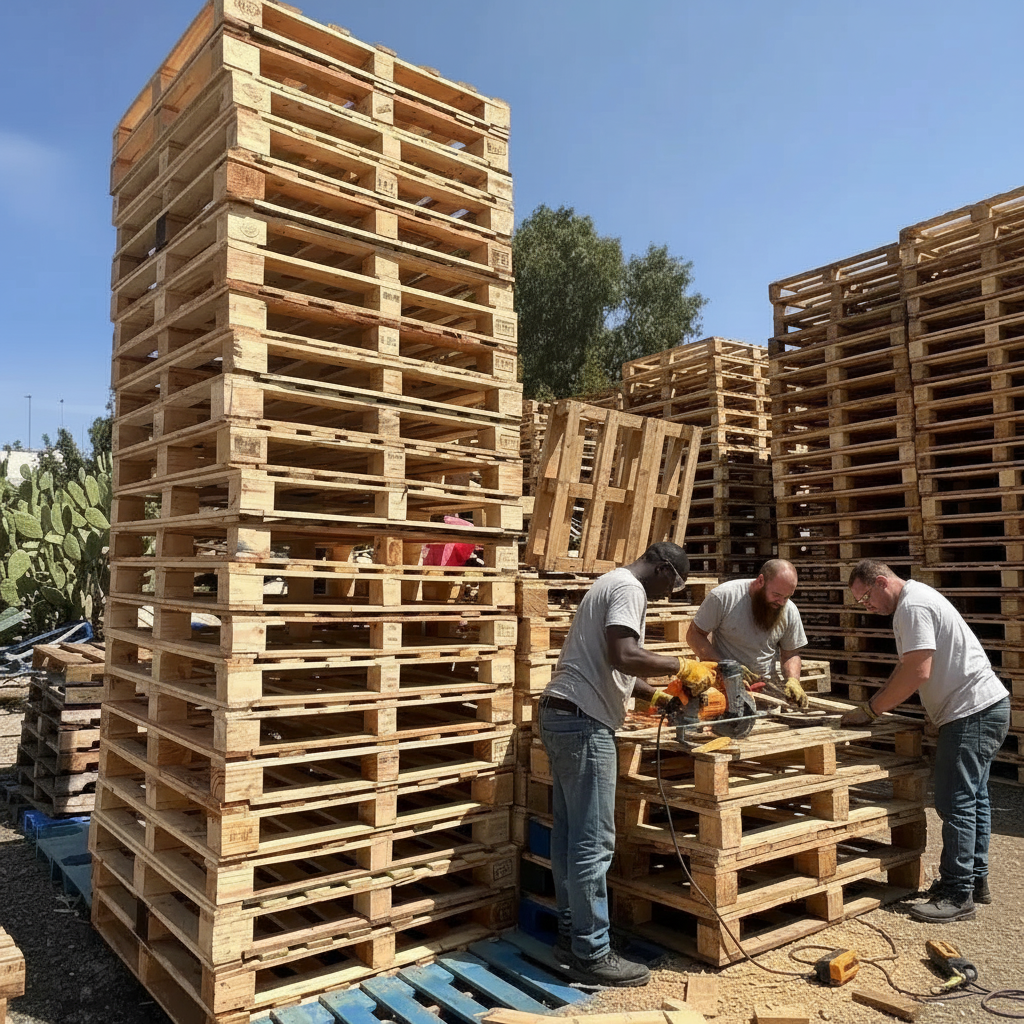 Tarima Industrial Uso Rudo Pallet Madera - VitroTemp