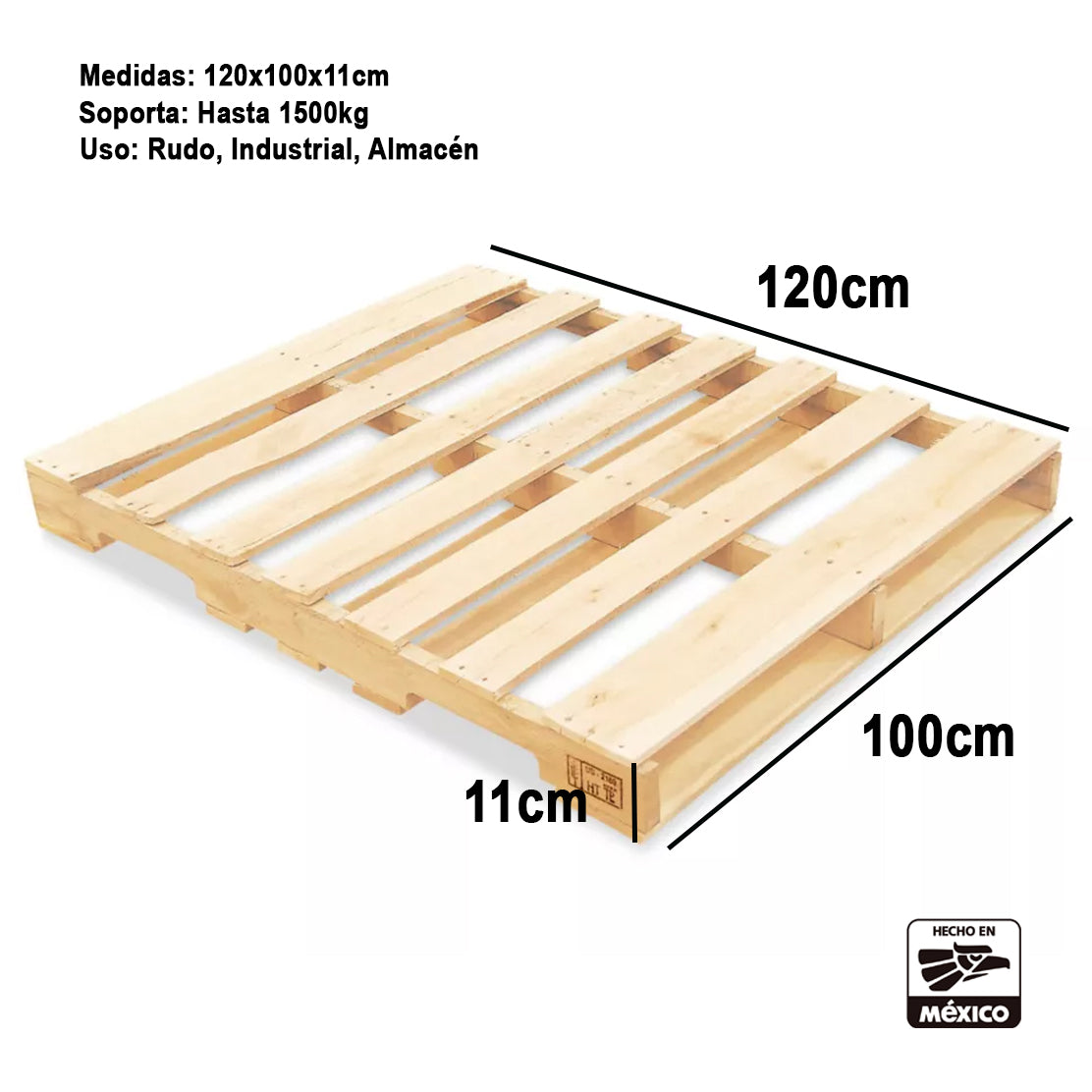 Tarima Industrial Uso Rudo Pallet Madera - VitroTemp