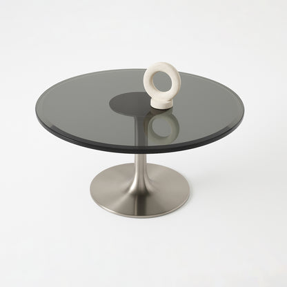 Cubierta Circular Vidrio Templado Ahumado 45cm Diámetro