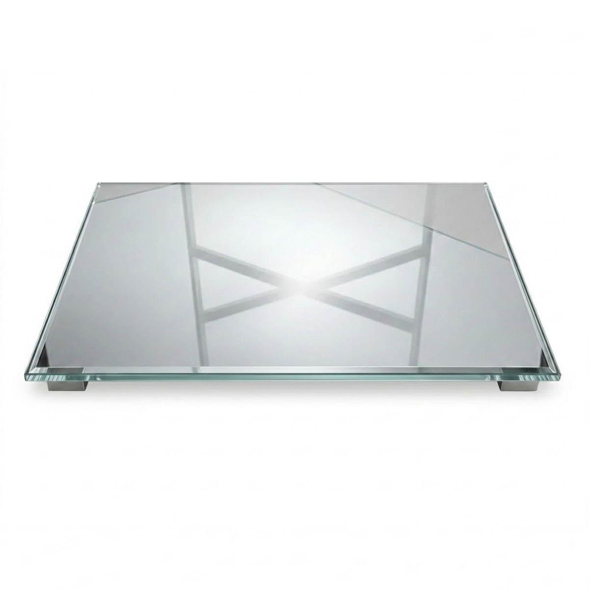 Vidrio Templado Reflecta Plata Rectangular de 6mm Medida 118 x 100 cm Control Solar Arquitectónico