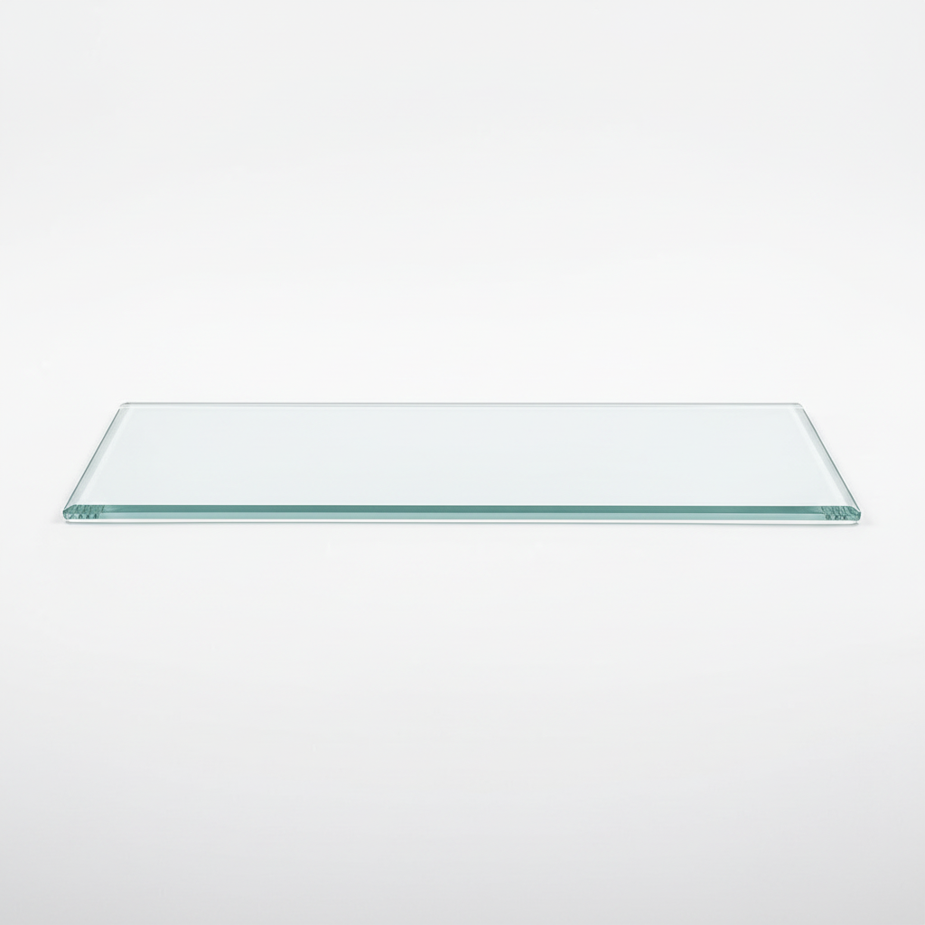 Vidrio rectangular vista plana