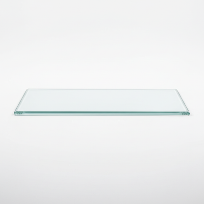 Vidrio rectangular vista plana