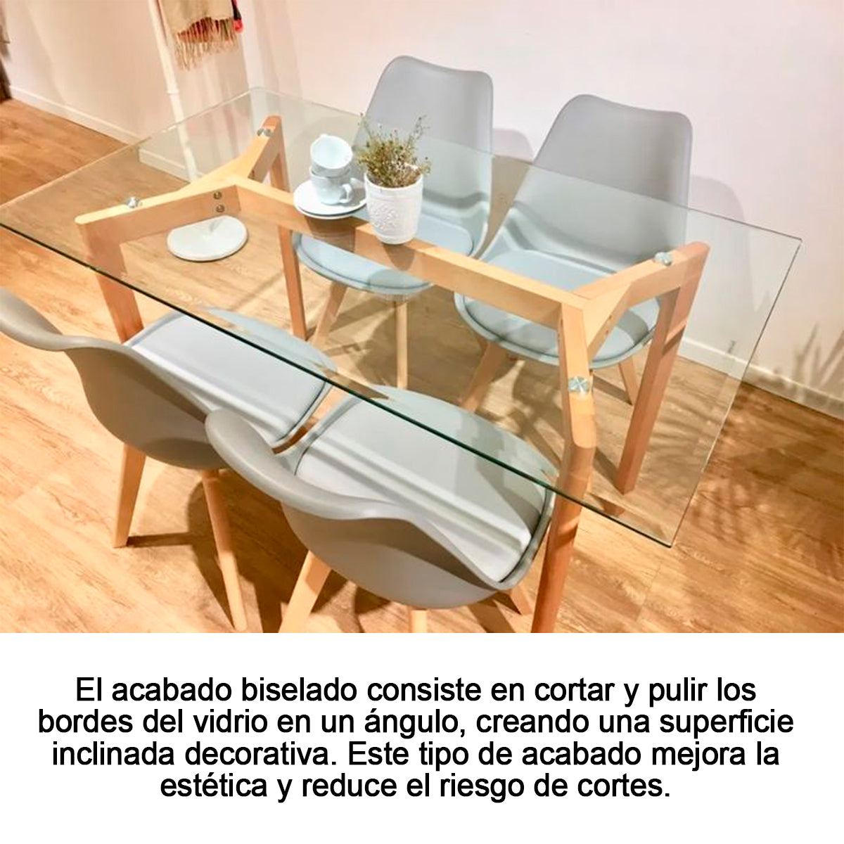 Cubierta Rectangular Vidrio Claro Templado Biselado - CEYCA PONS