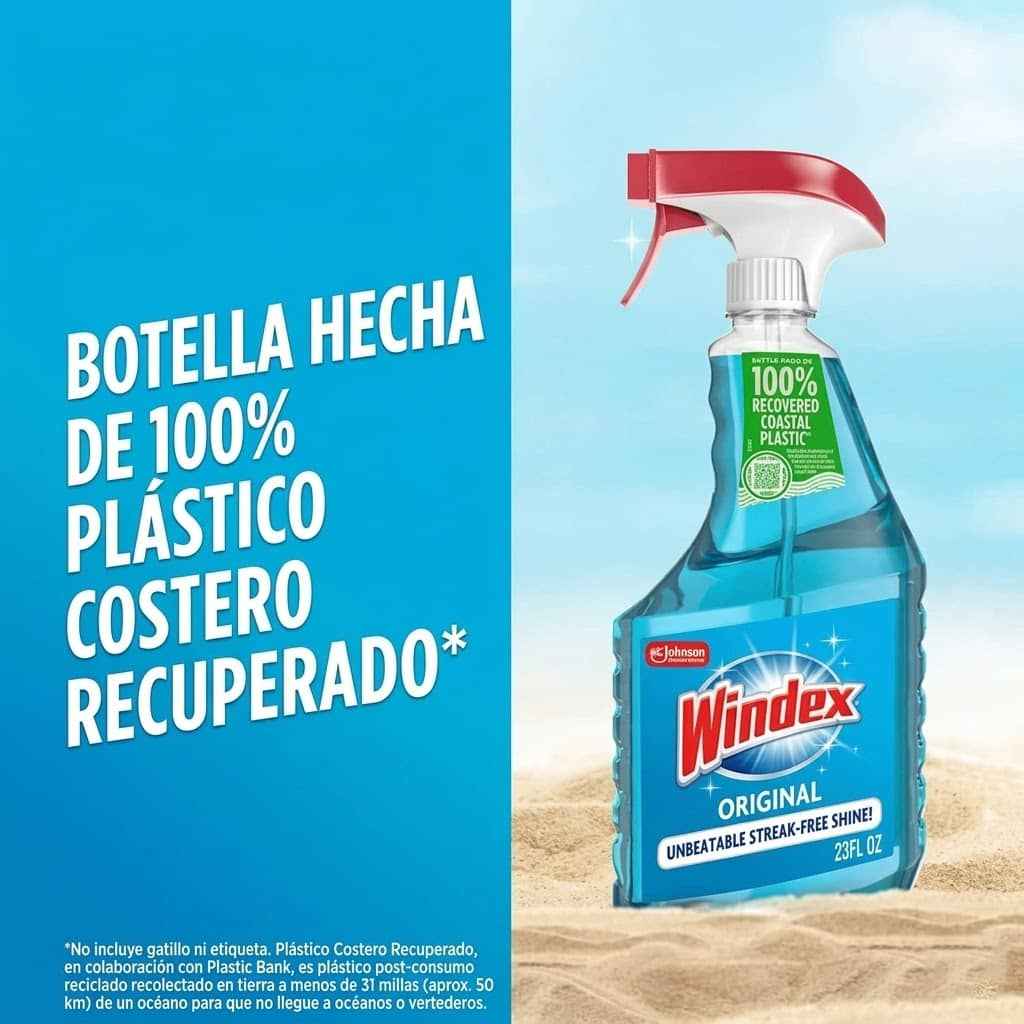 Limpiavidrios Windex Original 5 Litros con Atomizador de 946ml Rellenable