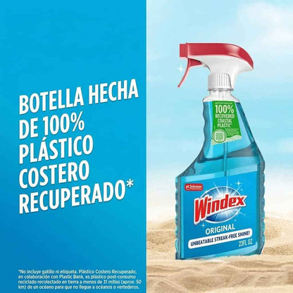 Limpiavidrios Windex Original 5 Litros con Atomizador de 946ml Rellenable